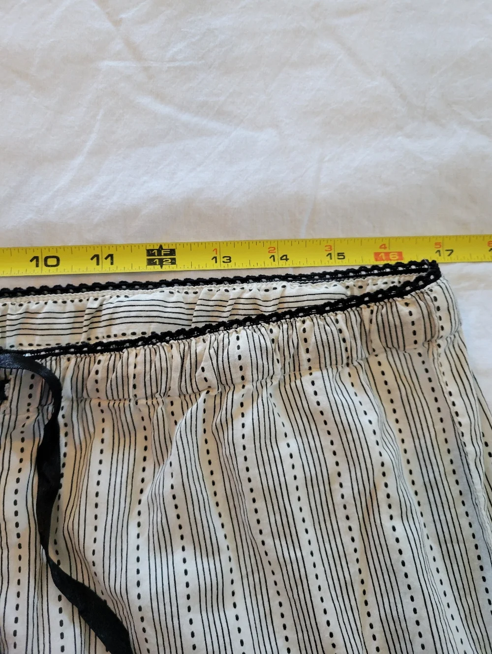 P.J. Salvage Cream & Black Striped Wide Leg Lounge Pants Size L 100% cotton - Picture 15 of 15